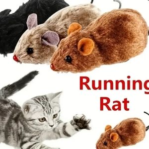Wind up mouse cat chase toy